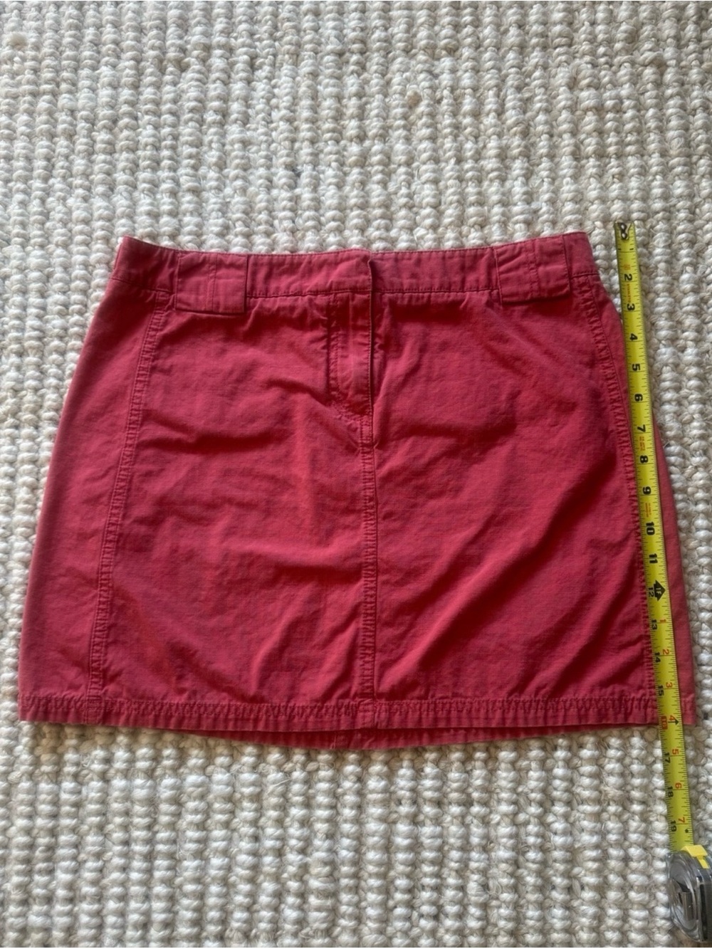 J. Crew Raspberry Red Cotton Mini Skirt